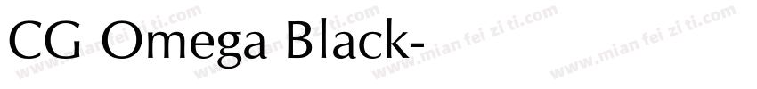 CG Omega Black字体转换